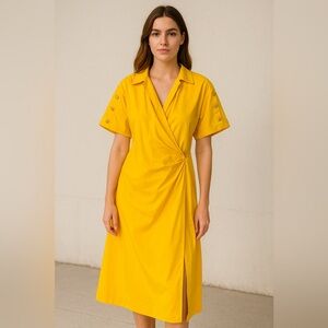 sachin and babi light blue dress Stunning Yellow Pencil Dress with Sash